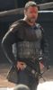 Russell Crowe on a break between scenes in Robin Hood
