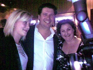 Victor Churchill owner, Anthony Puharich with Masterchef winner Julie Goodwin and Justine Schofield (picture Sandra Lee)