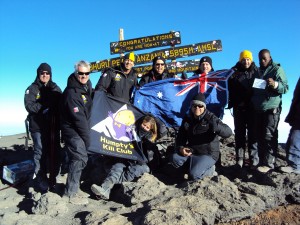 The Humpty Kili Club at the Uhuru Peak 5890mt above sea level